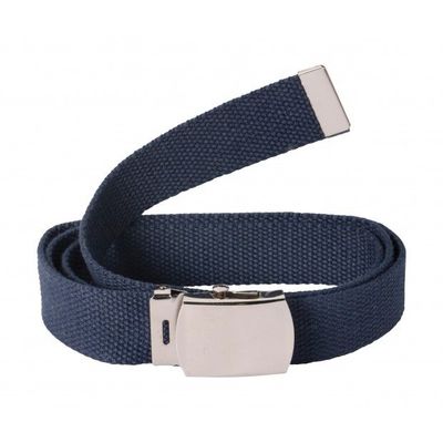Ceinture tresse bleu marine boucle argent