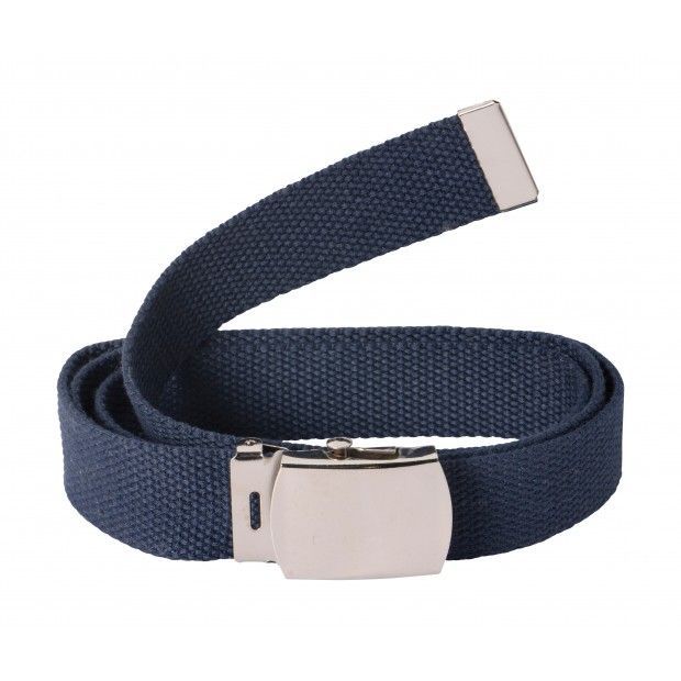 Ceinture tresse bleu marine boucle argent