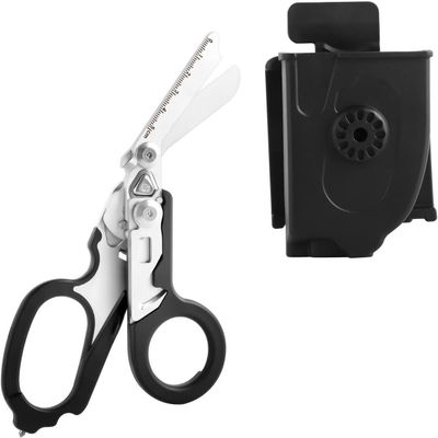 Ciseaux de secours et d'urgence multifonctions 6 en 1 - Pince multi-outils pliable - Avec étui utilitaire ceinture Ciseaux de secours et d'urgence multifonctions 6 en 1 - Pince multi-outils pliable - Avec étui utilitaire ceinture