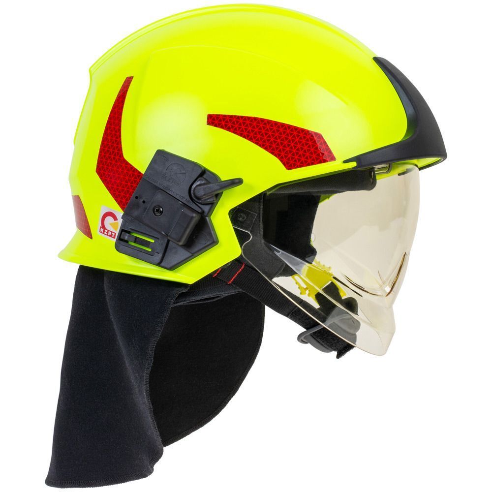 Casque sapeurs-pompiers VULCAN NEO jaune fluo BRANDBULL