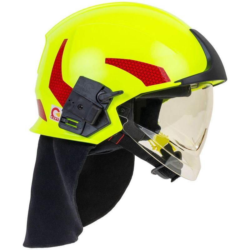 Casque sapeurs-pompiers VULCAN NEO jaune fluo BRANDBULL