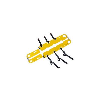 Civière de relevage, brancard cuillère, jaune PEHD 4 parties, charge maximale 159kg