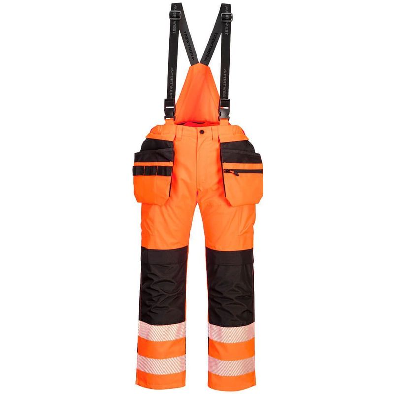 Cotte à bretelles PW3 haute-visibilité orange ou jaune PORTWEST