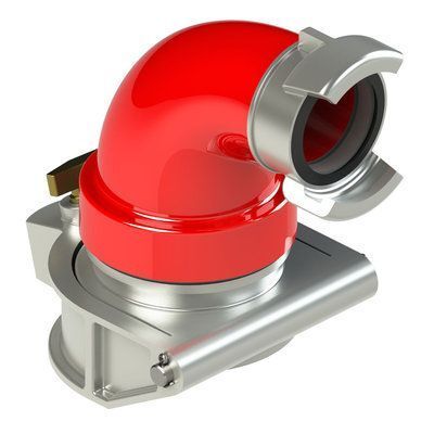 Coude d'alimentation à 90° - entrée 1 x Keyser femelle 100 - sortie DSP 65 - aluminium