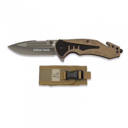 Couteau pliant K25 G10 coyote. Clip ALBAINOX