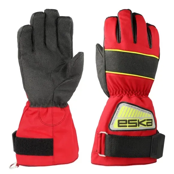 Gants d'attaque feux sapeurs-pompiers textile JUPITER 5F belt ROUGE manchette longue ESKA