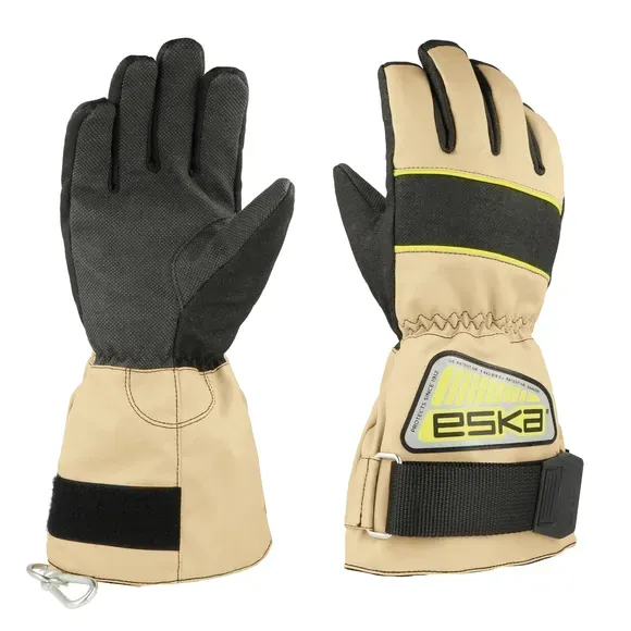 Gants d'attaque feux sapeurs-pompiers textile JUPITER 5F belt BEIGE manchette longue ESKA