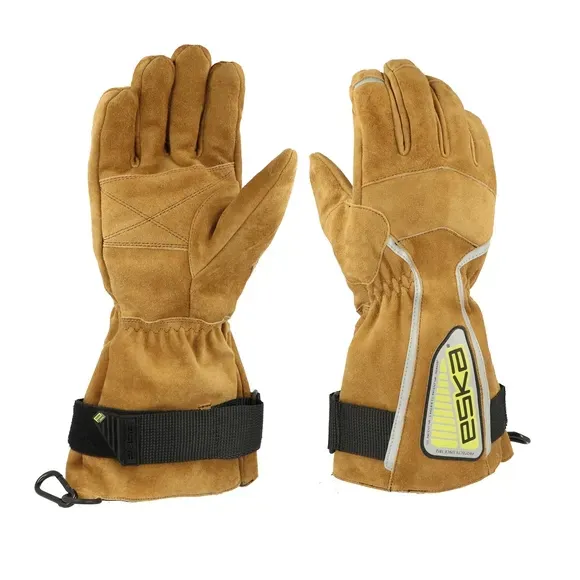 Gants d'attaque feux sapeurs-pompiers cuir MARS 5F belt BEIGEmanchette longue ESKA
