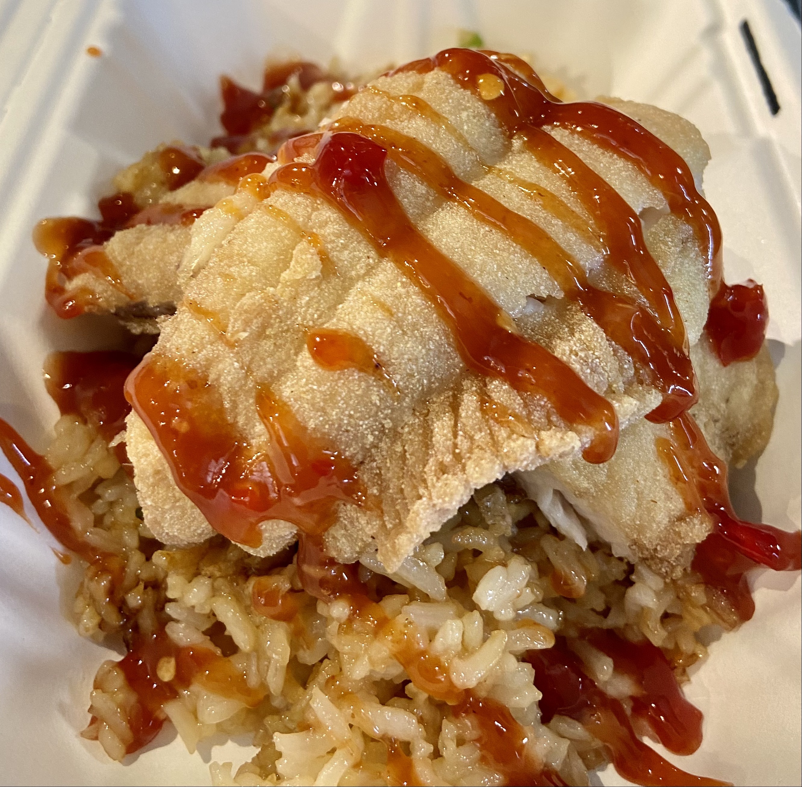 Fried Rice, Seafood, Mumbo Sauce Drizzle 0005