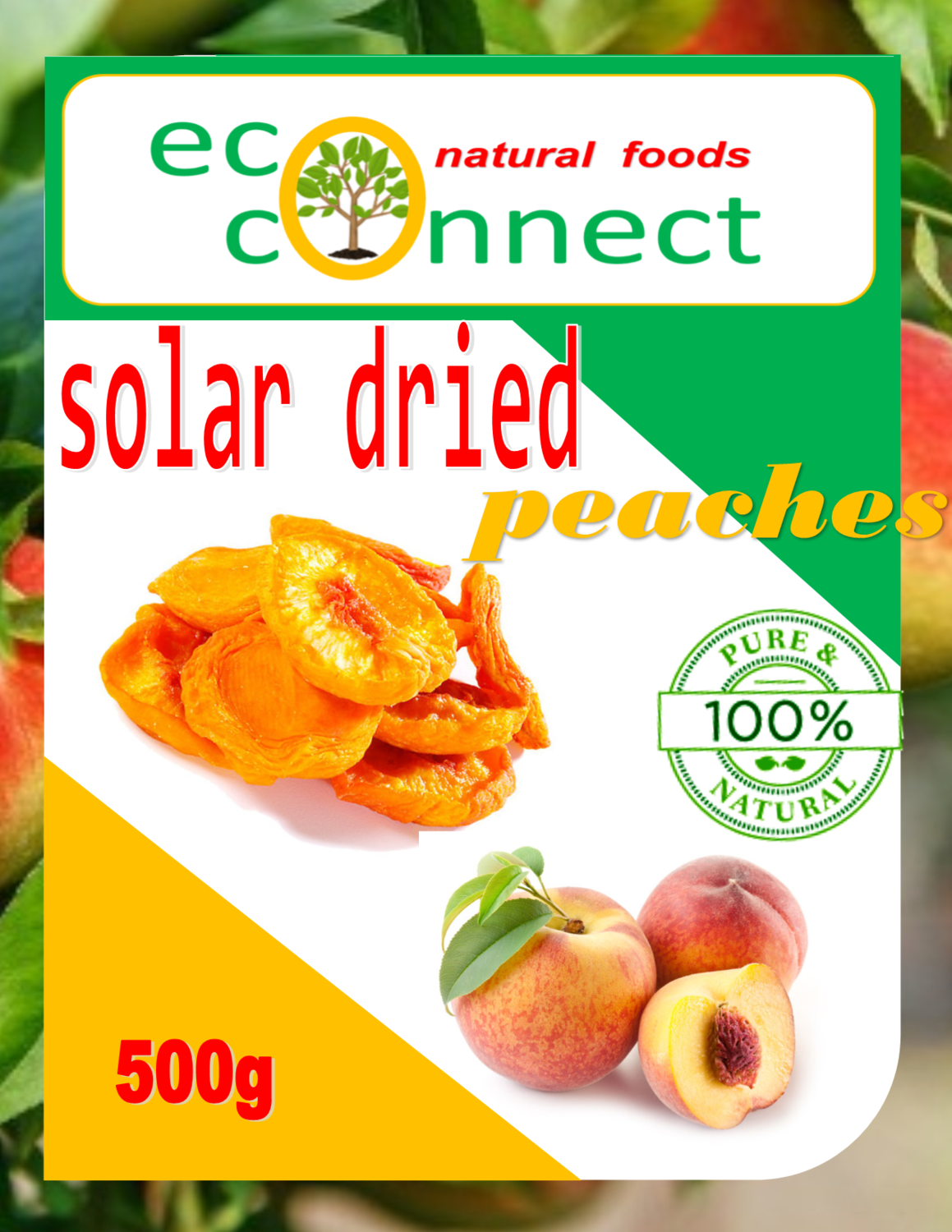 Solar dried peaches