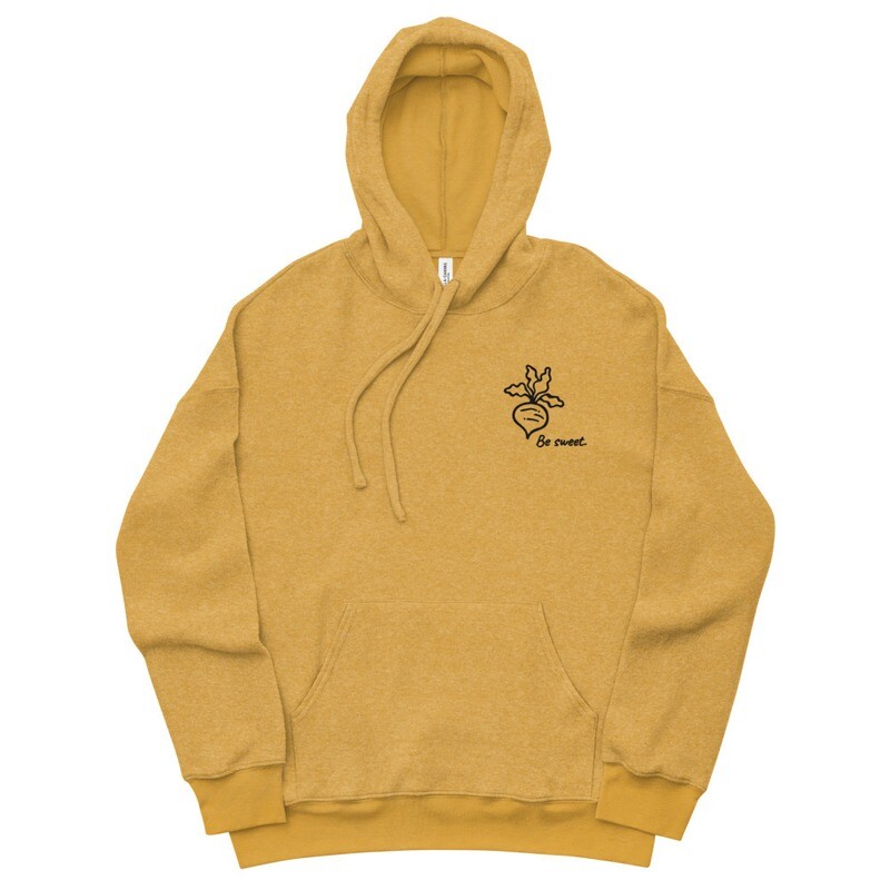 Be Sweet (Black embroidery) - Unisex Sueded Fleece Hoodie