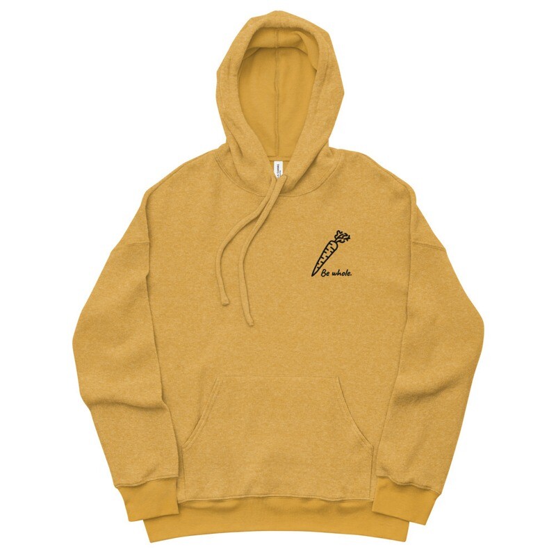 Be whole (black embroidery) - Unisex Sueded Fleece Hoodie