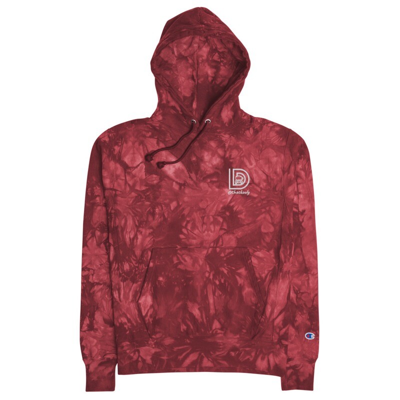 The Skooly Logo - Unisex Champion tie-dye hoodie