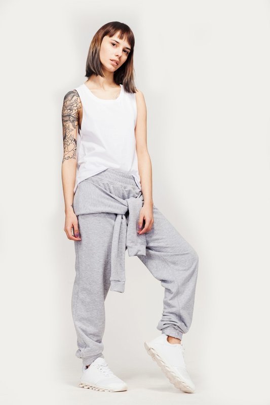 Gray Baggy Sweatpants 