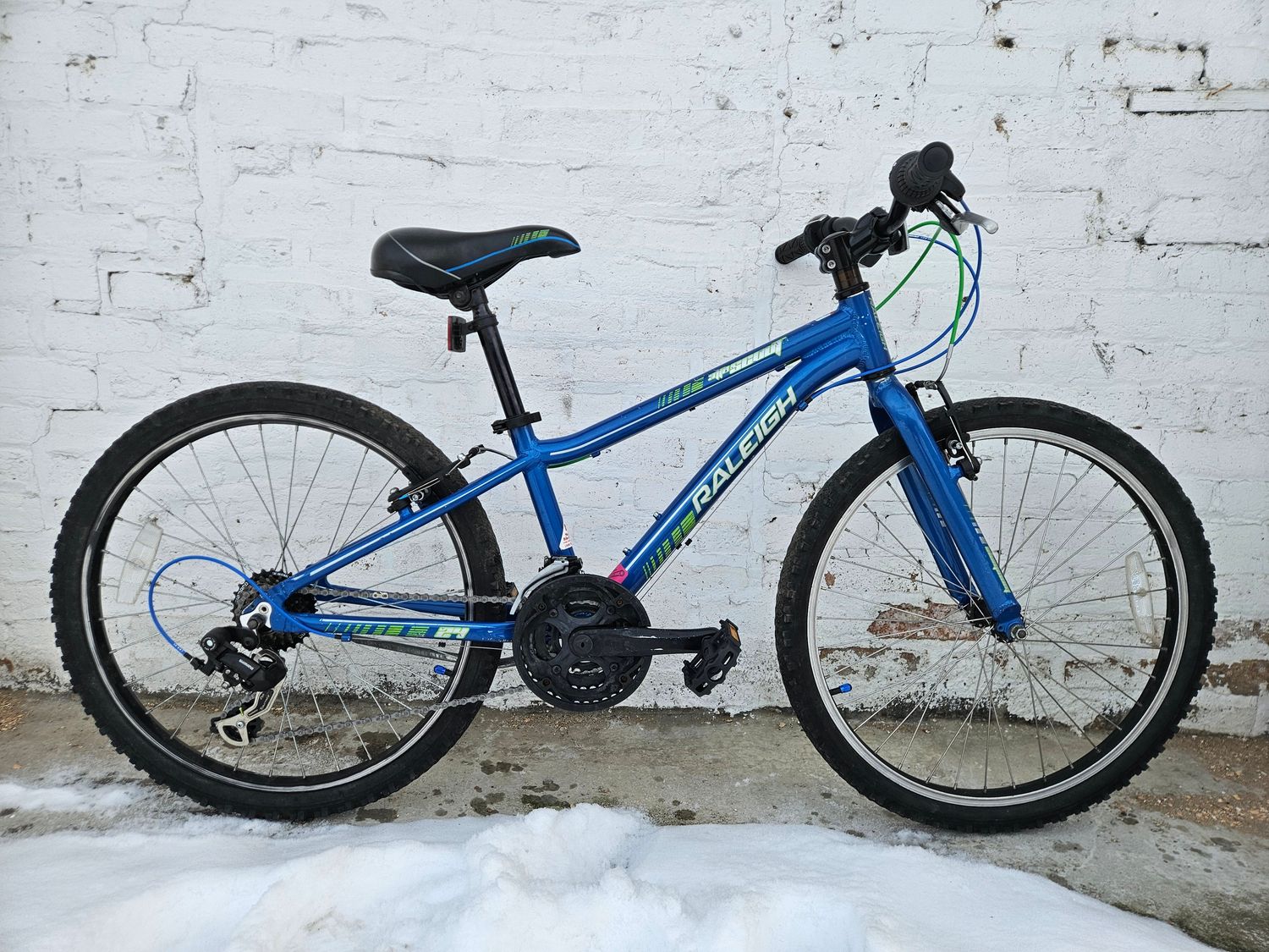 10452 Raleigh Mtn Scout  (Kids 24", Blue &amp; Green)