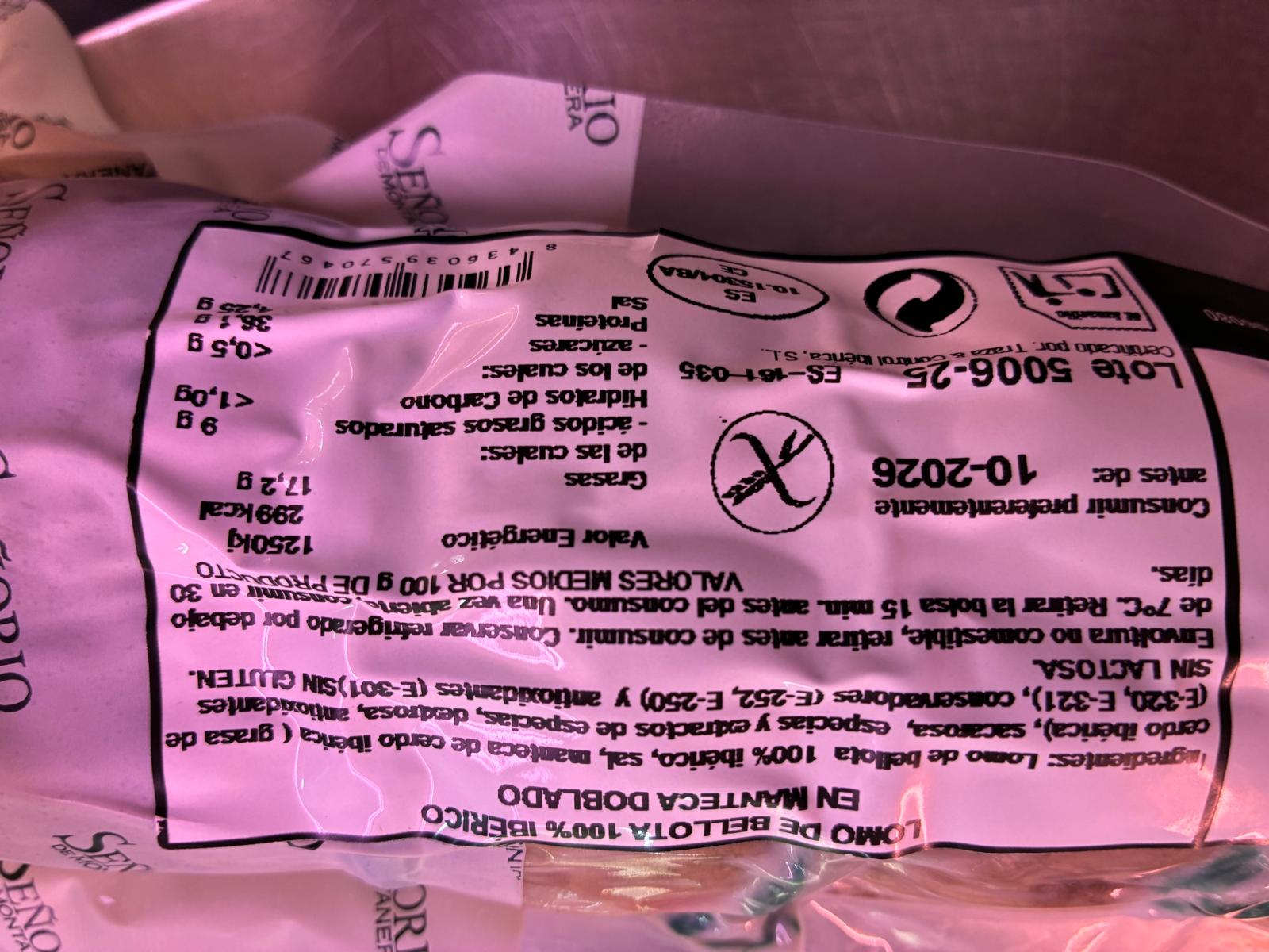 LOMO IBERICO DOBLADO EN MANTECA