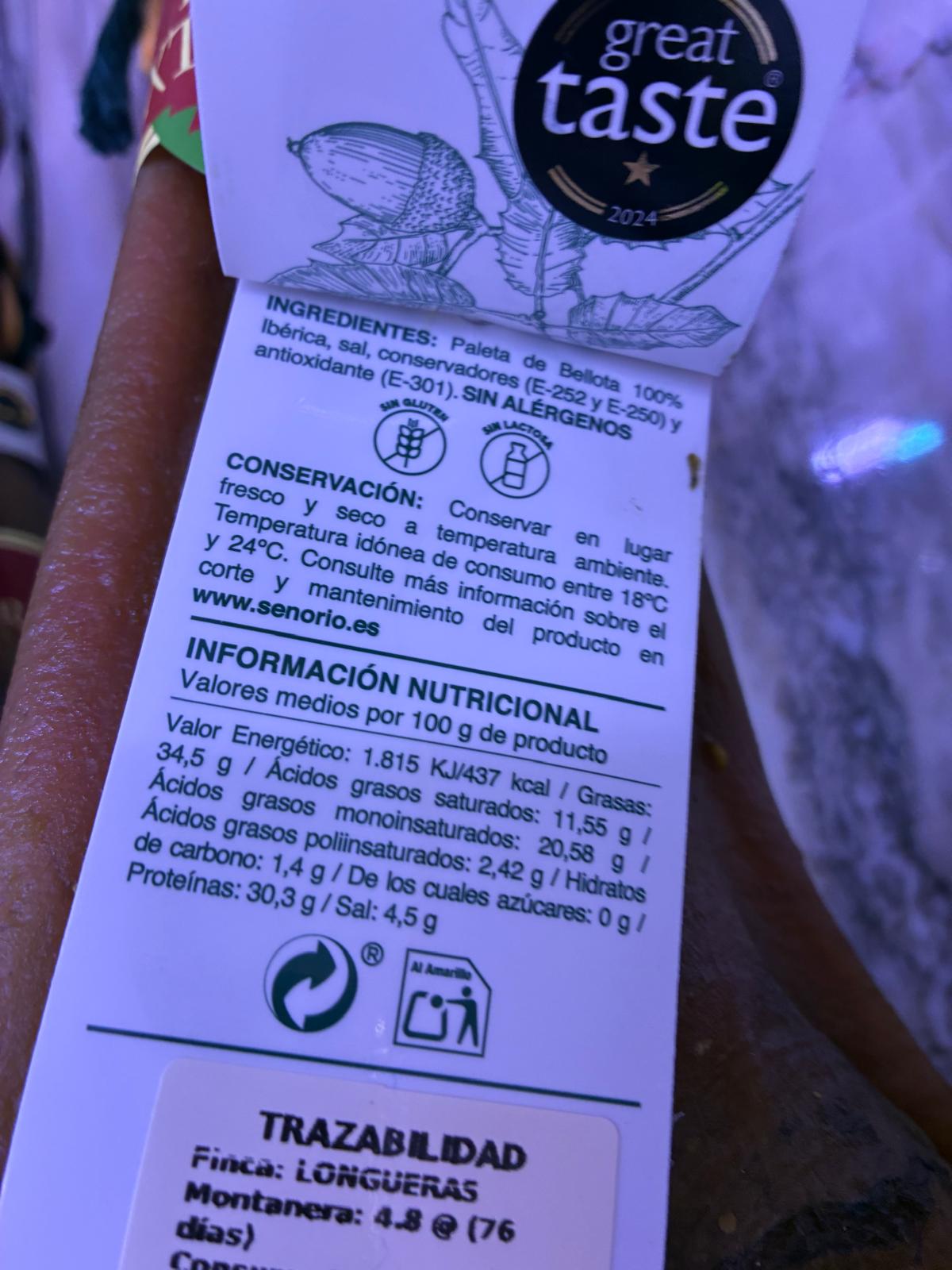 PALETA IBERICA BELLOTA 100 %