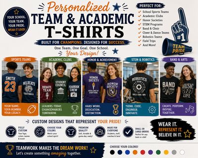 School, Teacher &amp; Team T-Shirts 🍎