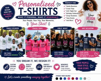 Personalized T-Shirts — Your Idea. Your Style. Your Shirt.