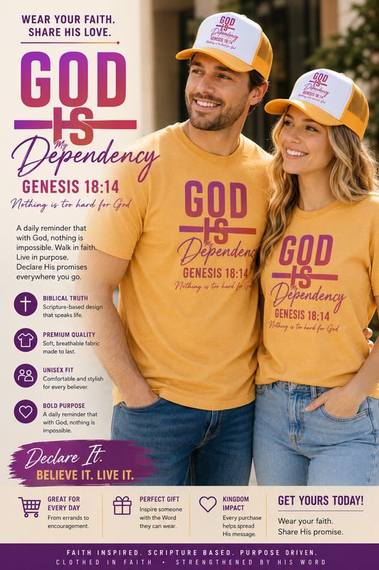 T-Shirt - God Is My Dependency — Genesis 18:14 T-Shirt