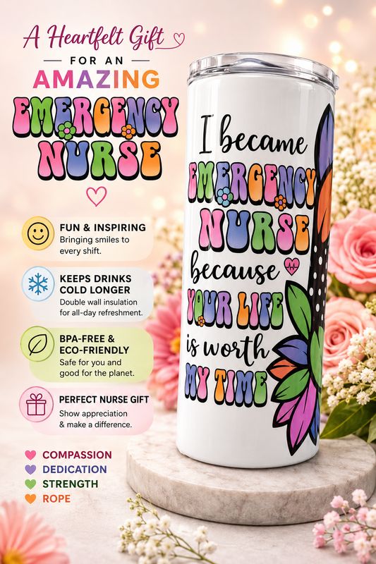 Tumbler - Emergency Nurse — 20 oz Stainless Steel Tumbler