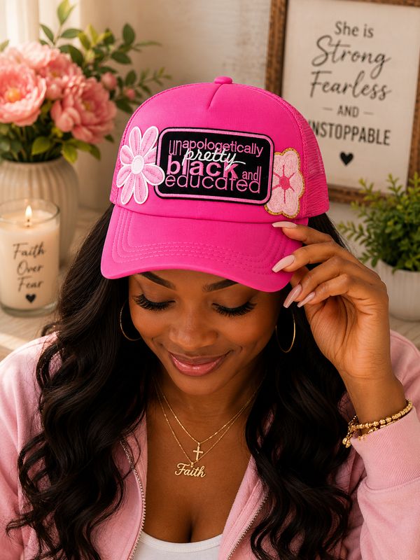 Trucker Hat - “Unapologetically Pretty, Black &amp; Educated” Trucker Hat