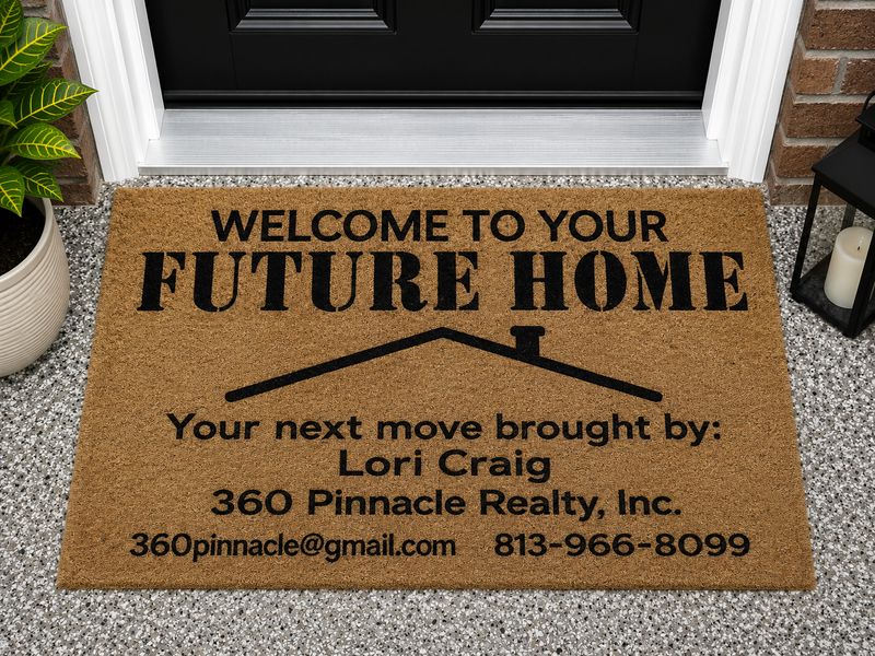 Door Mat - 🏡 Welcome to Your Future Home | Realtor Closing Gift  18 x 30 Coir Doormat