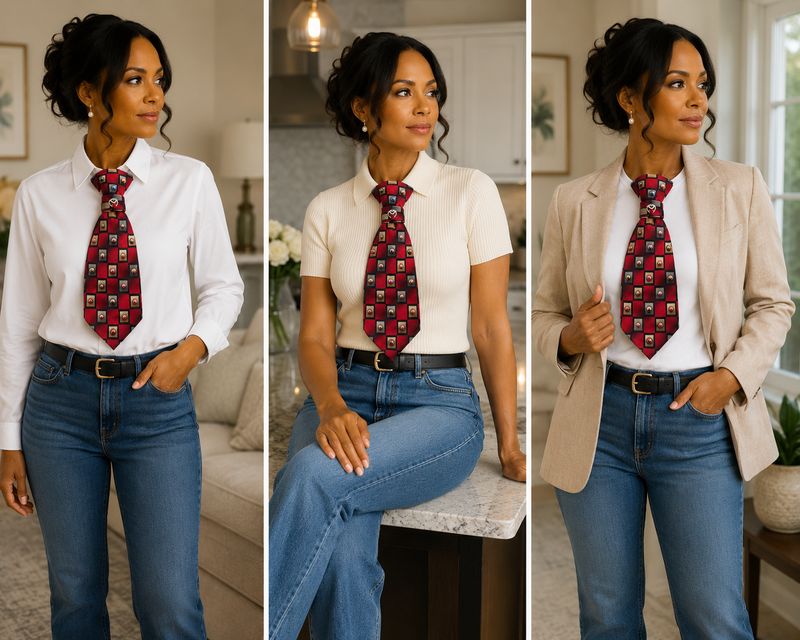 Junk Tie - Ruby Elegance Jeweled Lady Tie