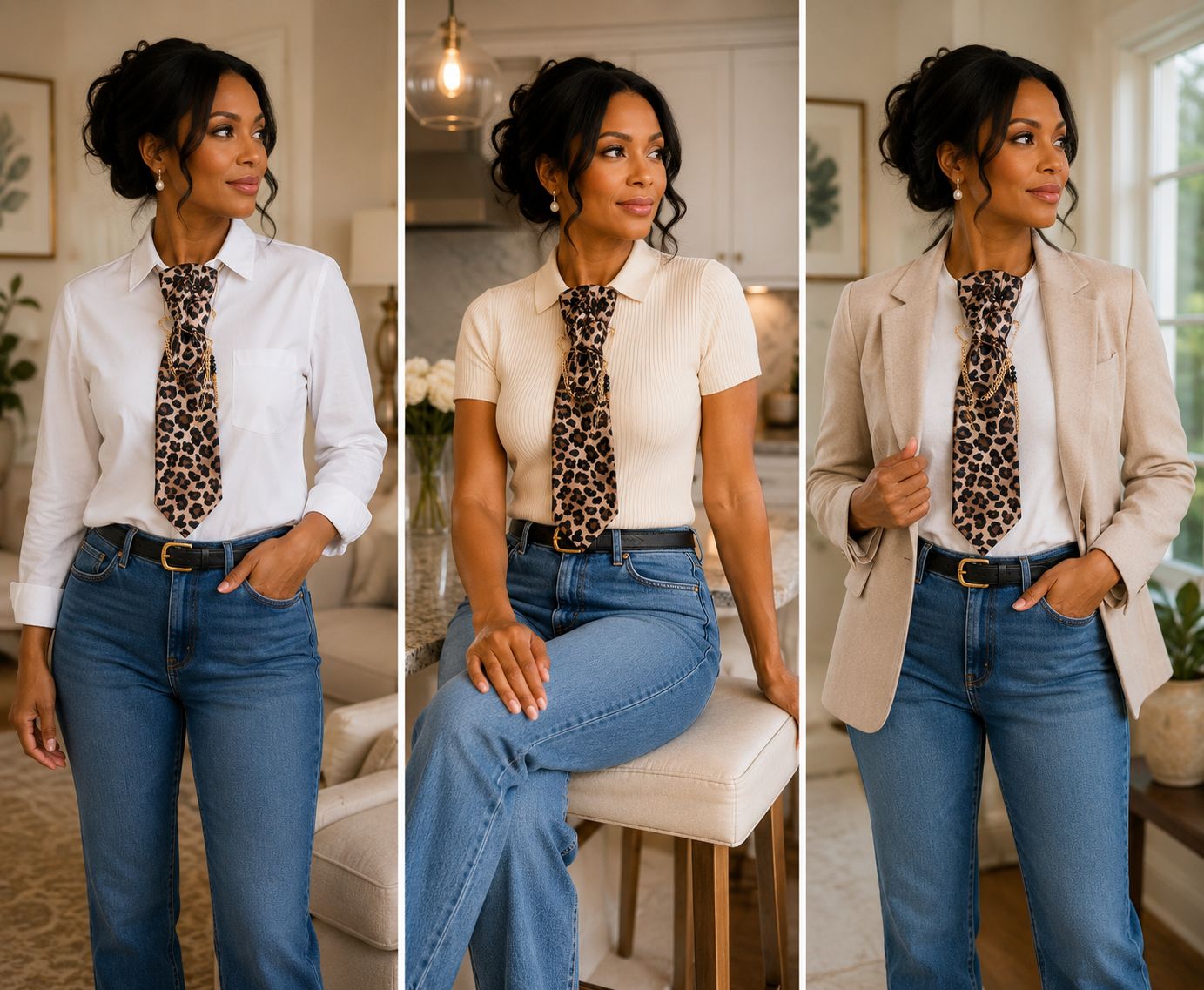 Junk Tie - Wildly Blessed Leopard Lady Tie