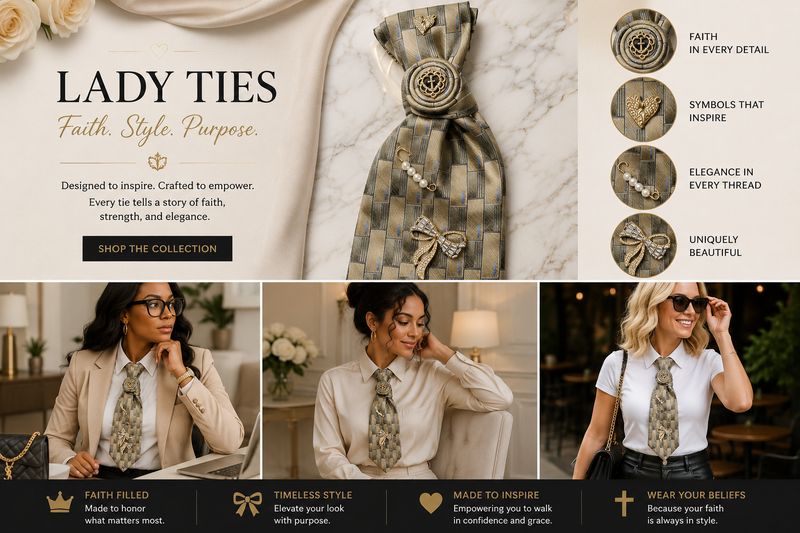 Junk Tie - Golden Grace Faith Lady Tie