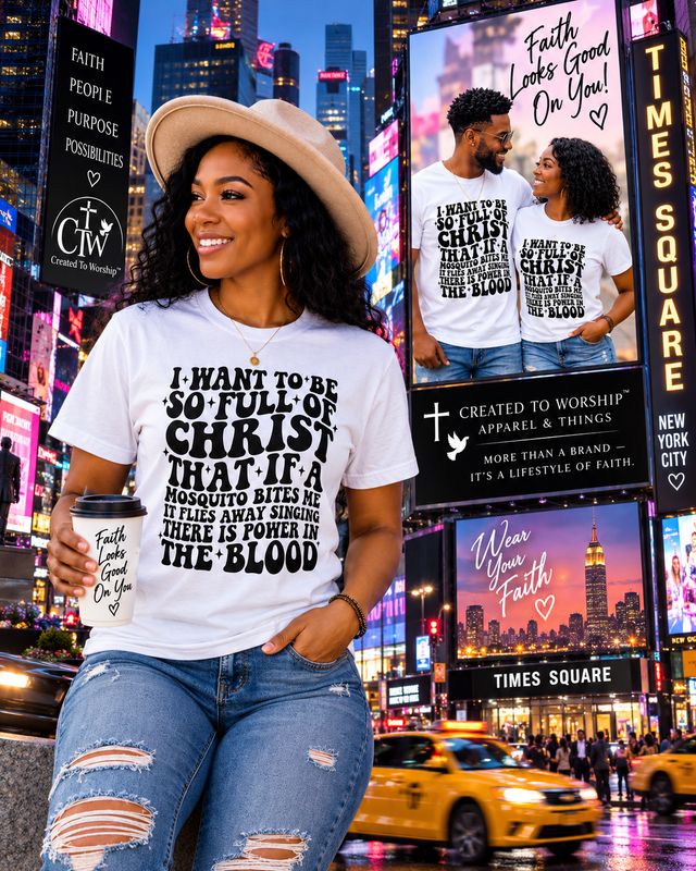 T-Shirt - I Want to Be So Full of Christ