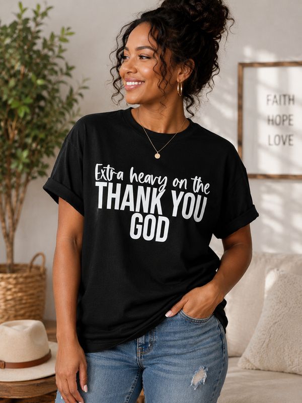 T-Shirt - Extra Heavy on the Thank You God
