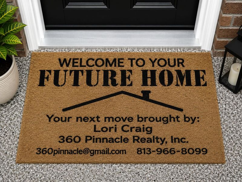 Door Mat - 🏡 Welcome to Your Future Home | Realtor Closing Gift  24 x 36 Coir Doormat