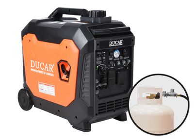 DUCAR 4400W Inverter generator, 6 HP, dual fuel (LPG / gasoline)