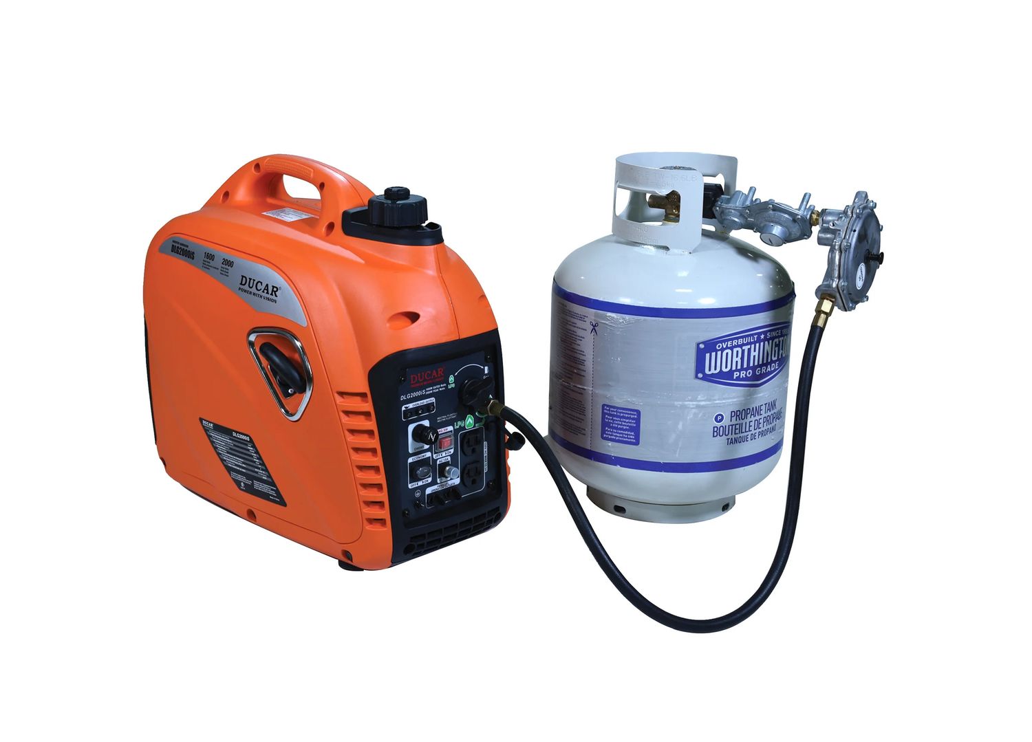 DUCAR 2000W Inverter generator, 3HP, dual fuel (LPG / gasoline)