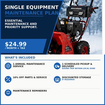 Single Equipment Maintenance Plan $24.99/month + tax