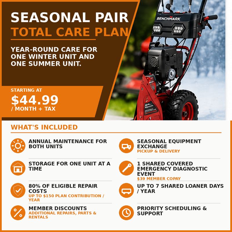 Seasonal Pair Total Care Plan $44.99/month + tax