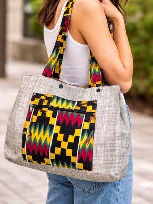 Tote bag beige horizontal