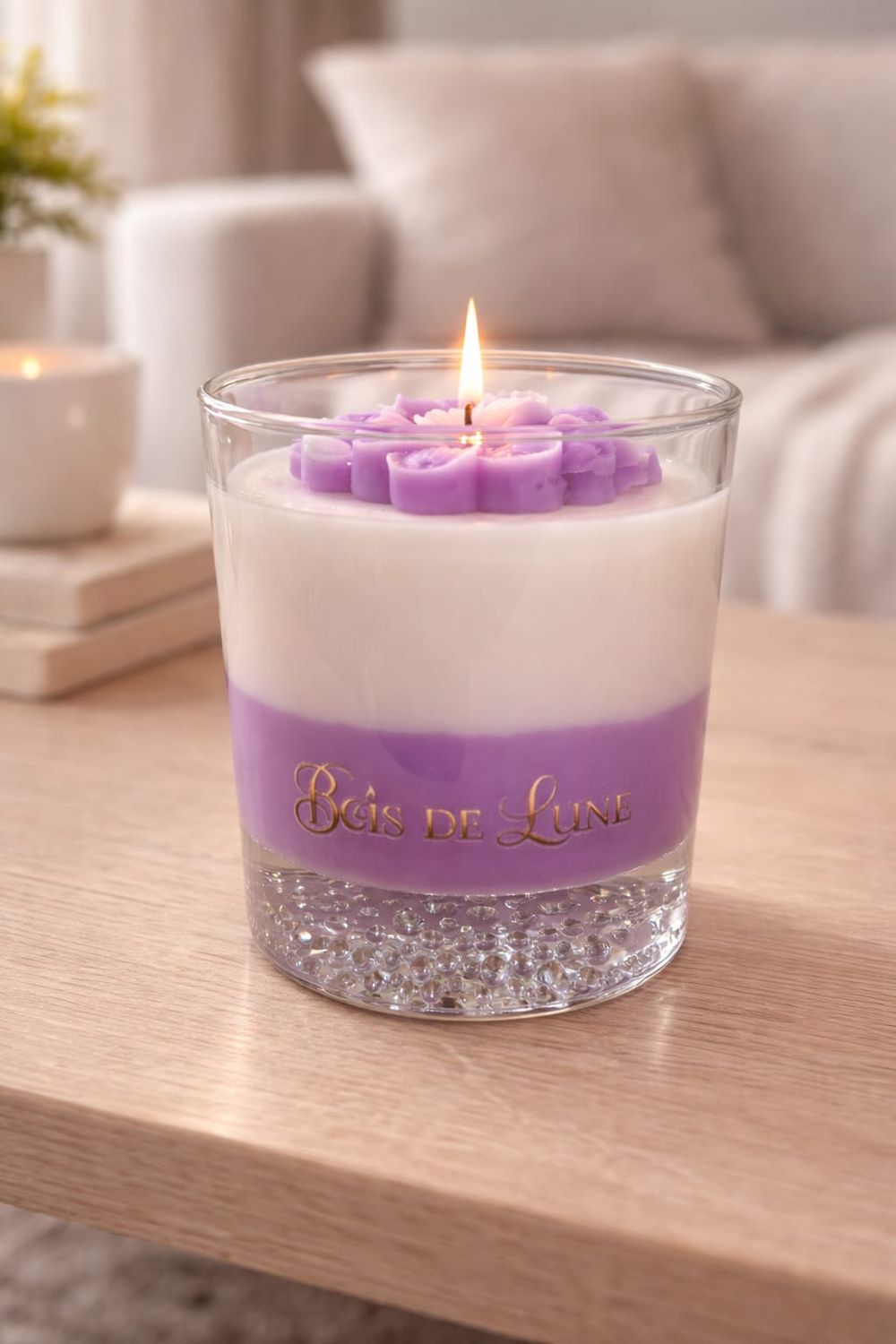 Bougie solidaire - Violette