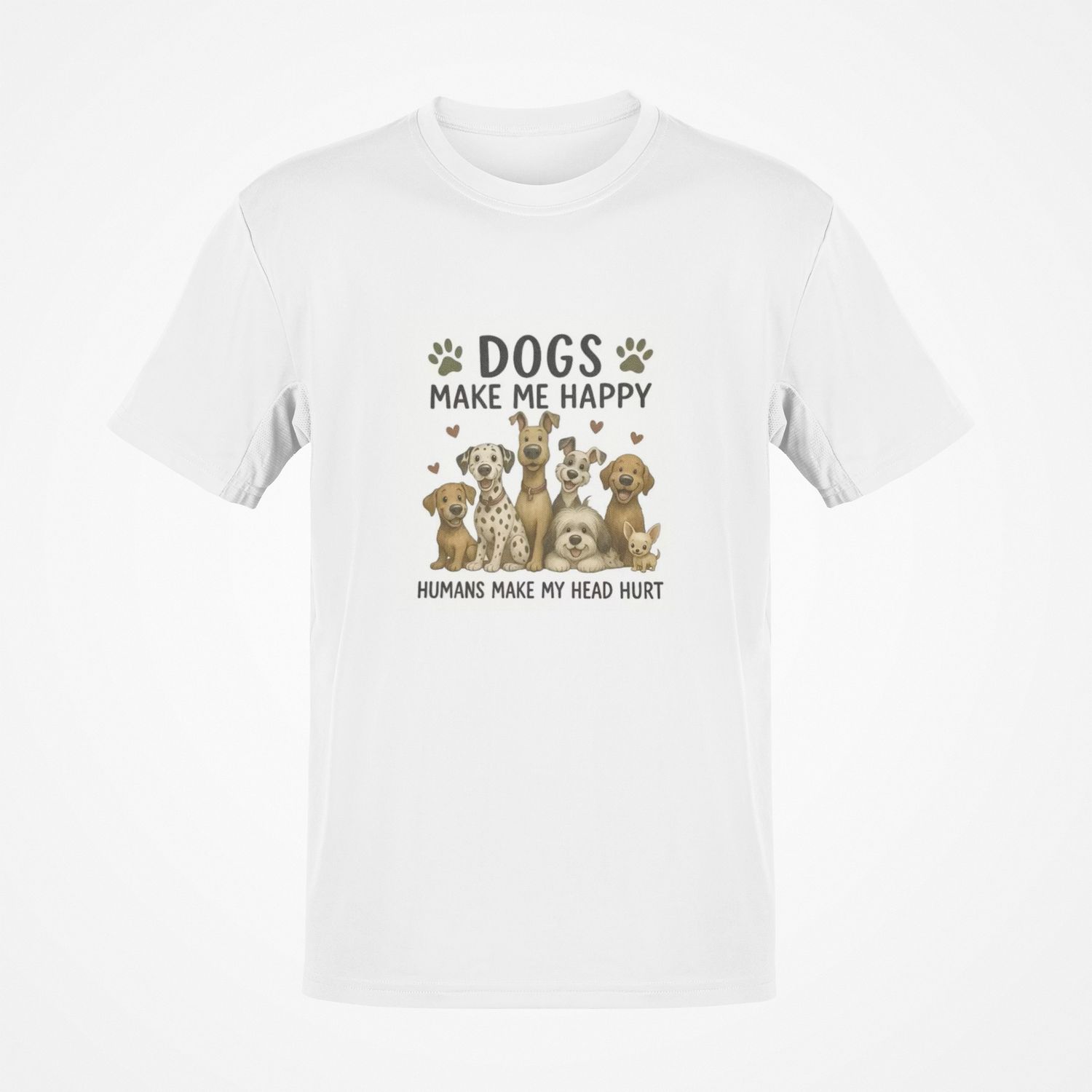 T-shirt Dogs make me happy