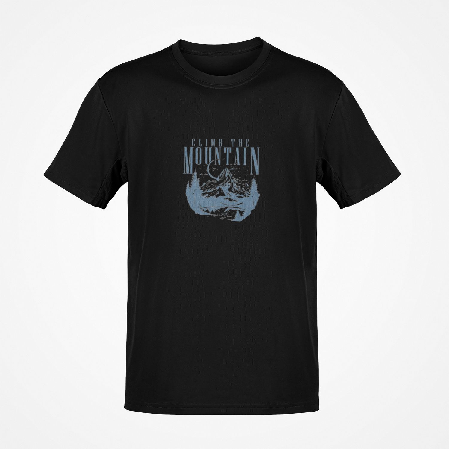Duża koszulka męska Climb the mountain t-shirt z nadrukiem czarny big&amp;tall
