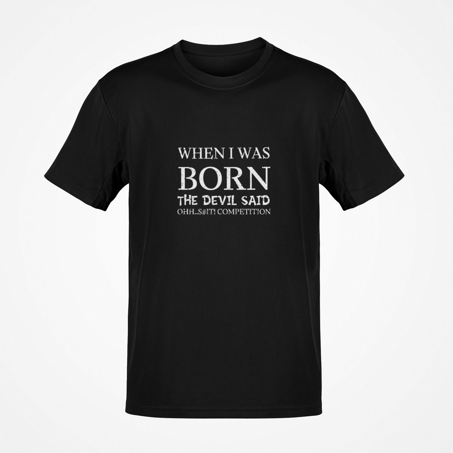 Duża koszulka męska When I was born czarna big&amp;tall