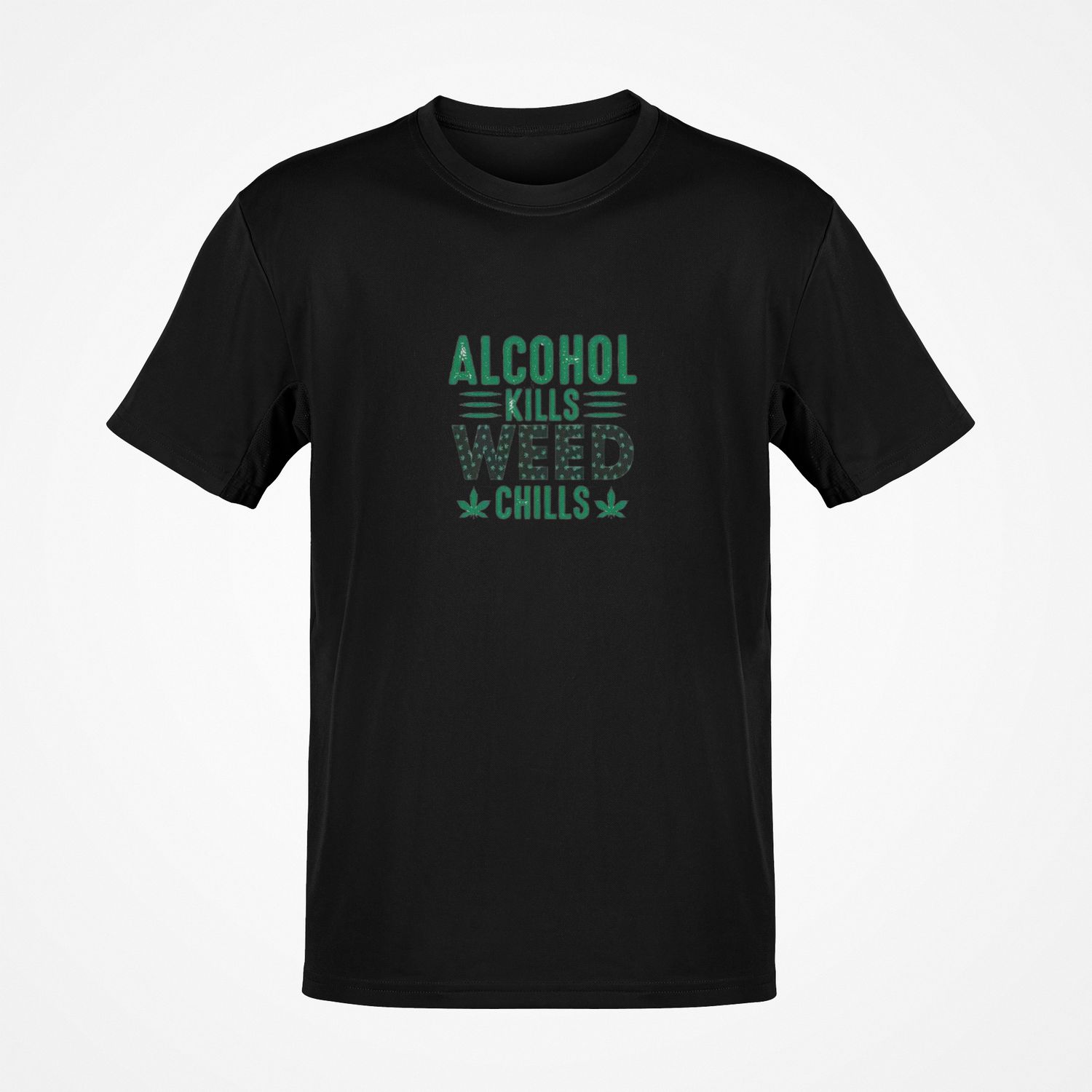 Duża koszulka męska Alcohol kills czarna big&amp;tall