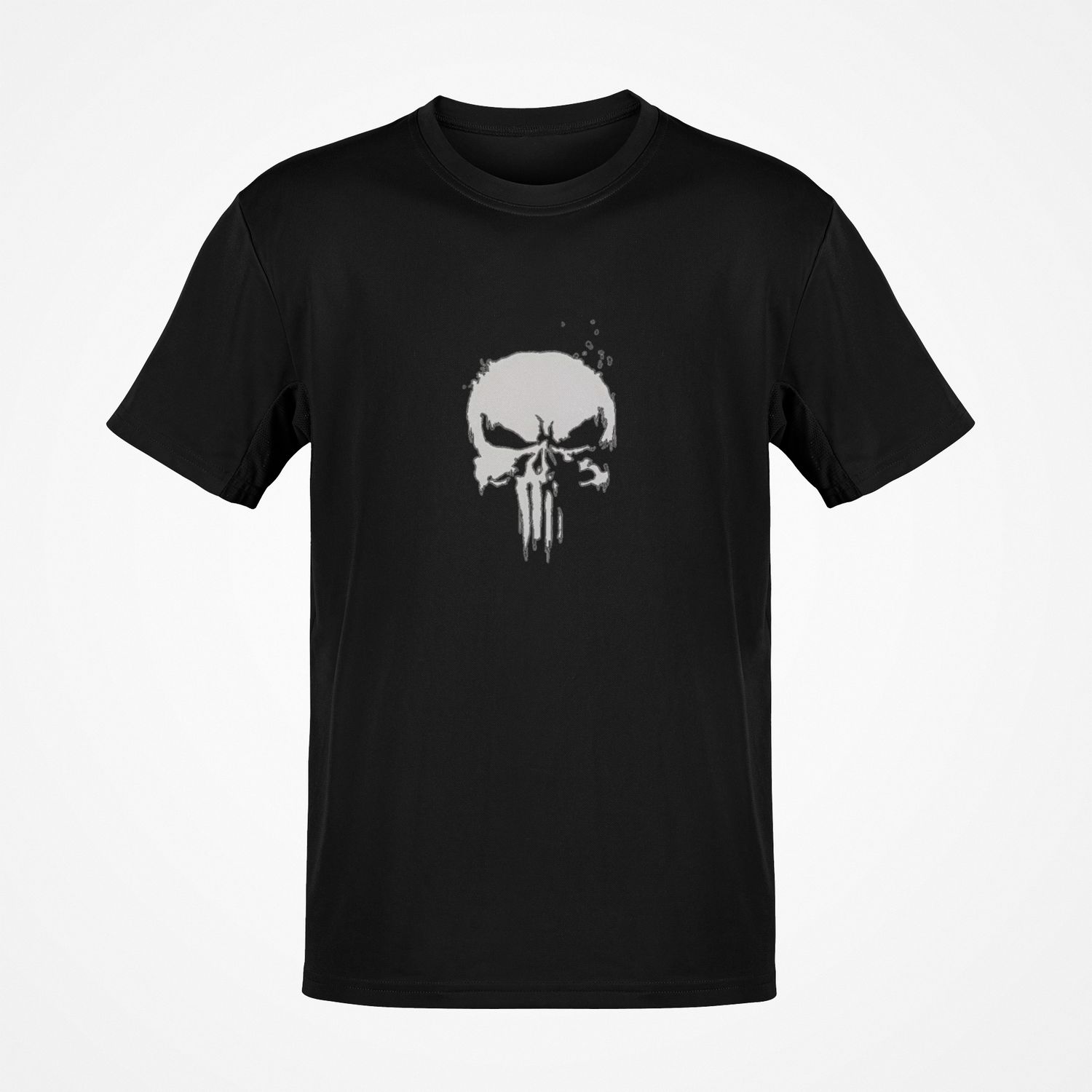 Duża koszulka męska  Punisher czarna big&amp;tall