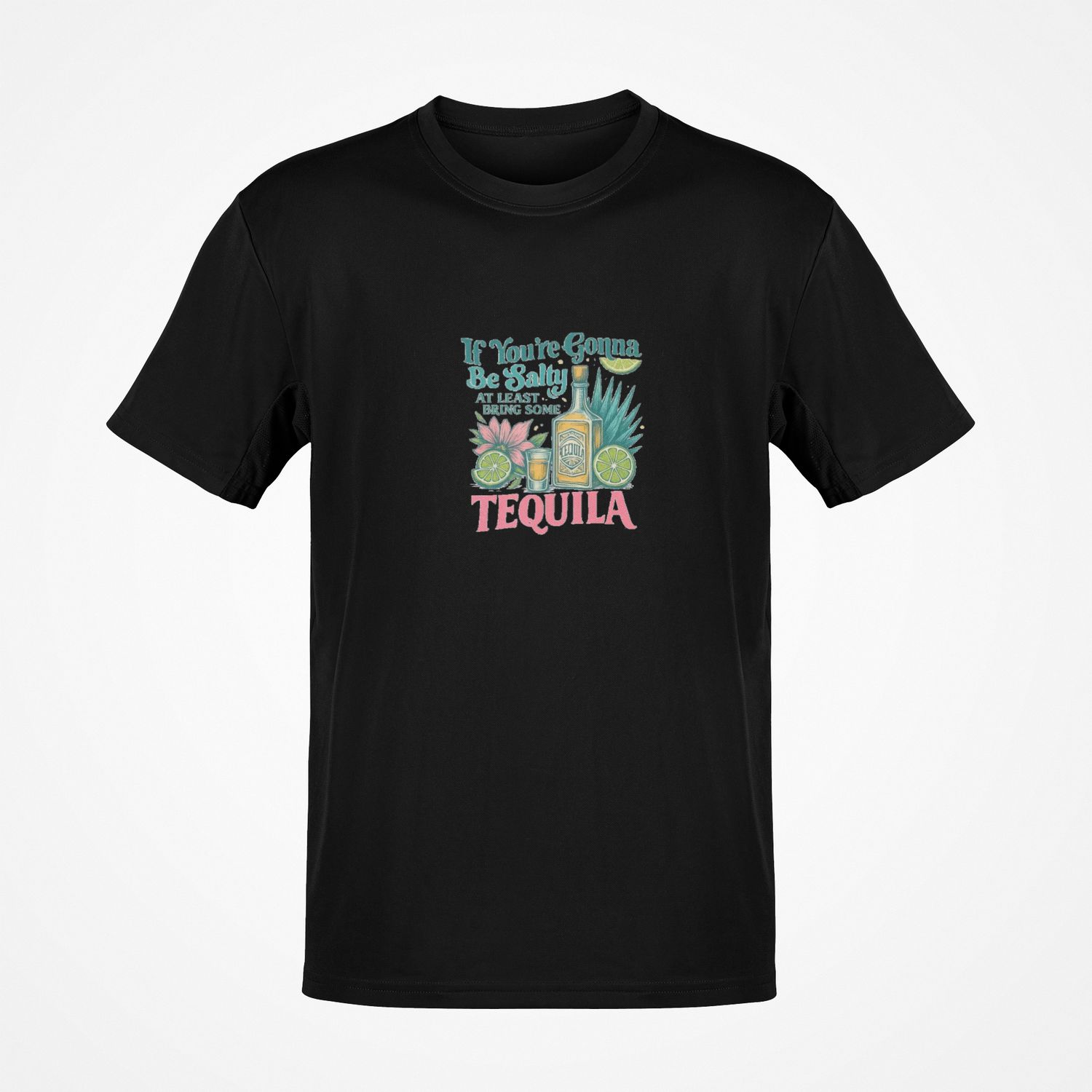 Duża koszulka męska Tequila czarna big&amp;tall