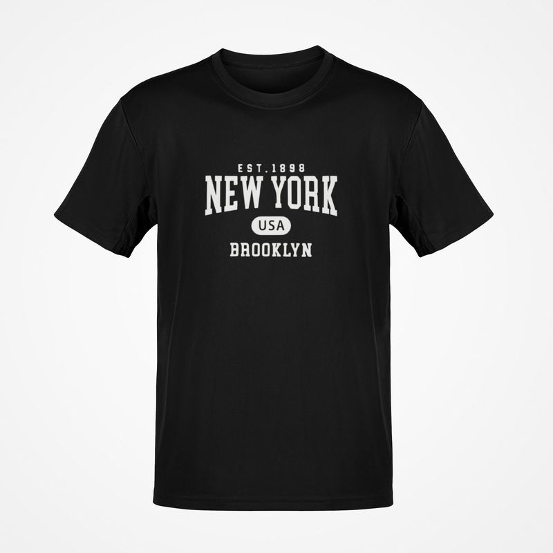 Duża koszulka męska New York czarna big&amp;tall