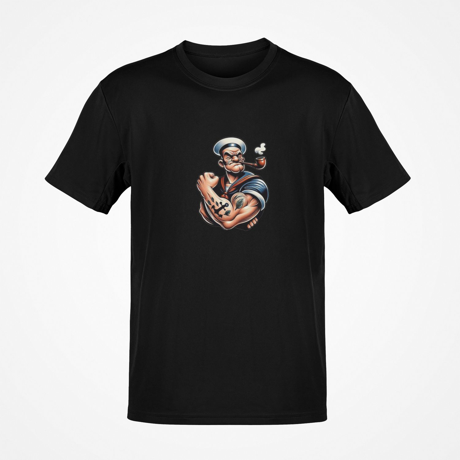 Duża koszulka męska Popeye czarna big&amp;tall