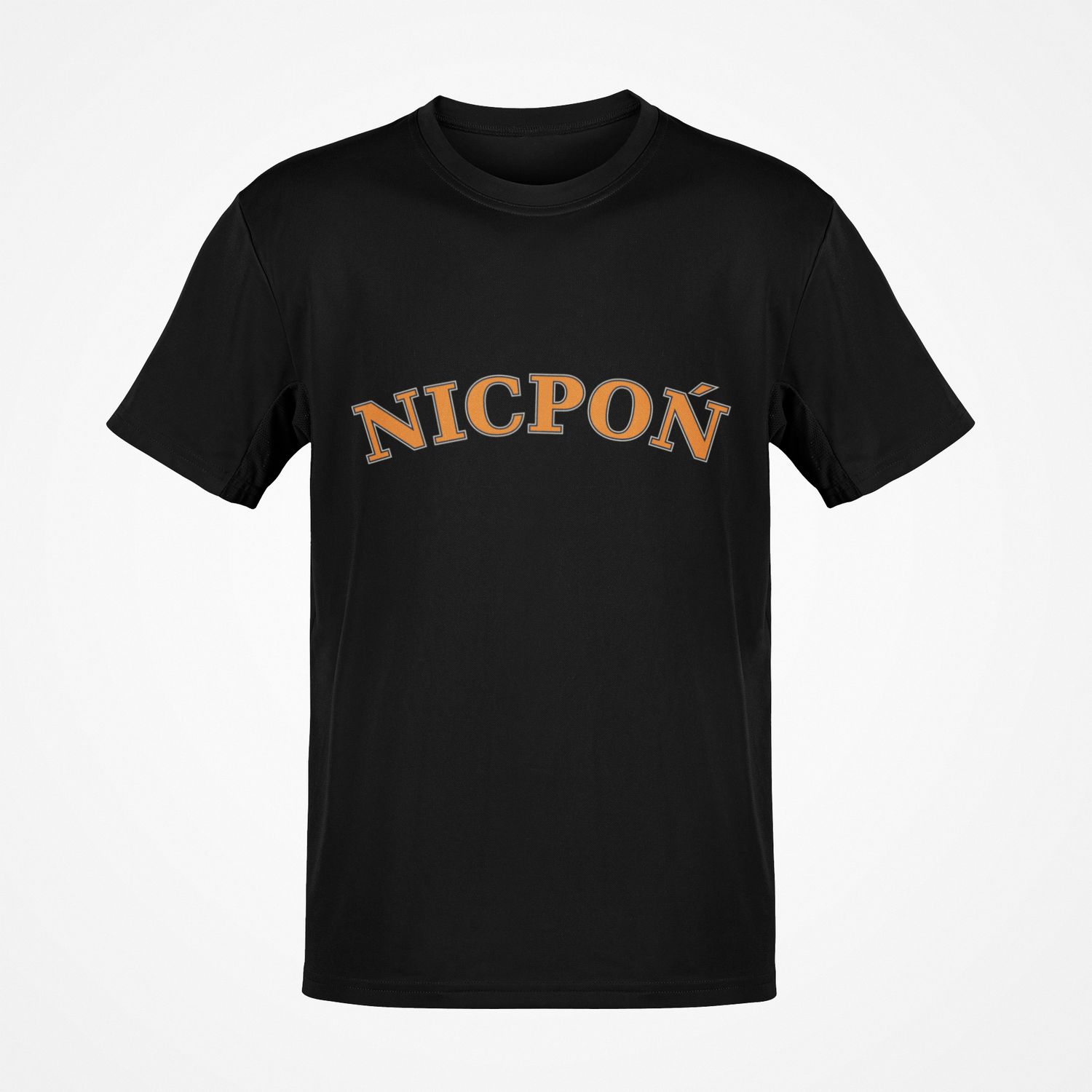Duża koszulka męska Nicpoń czarna big&amp;tall