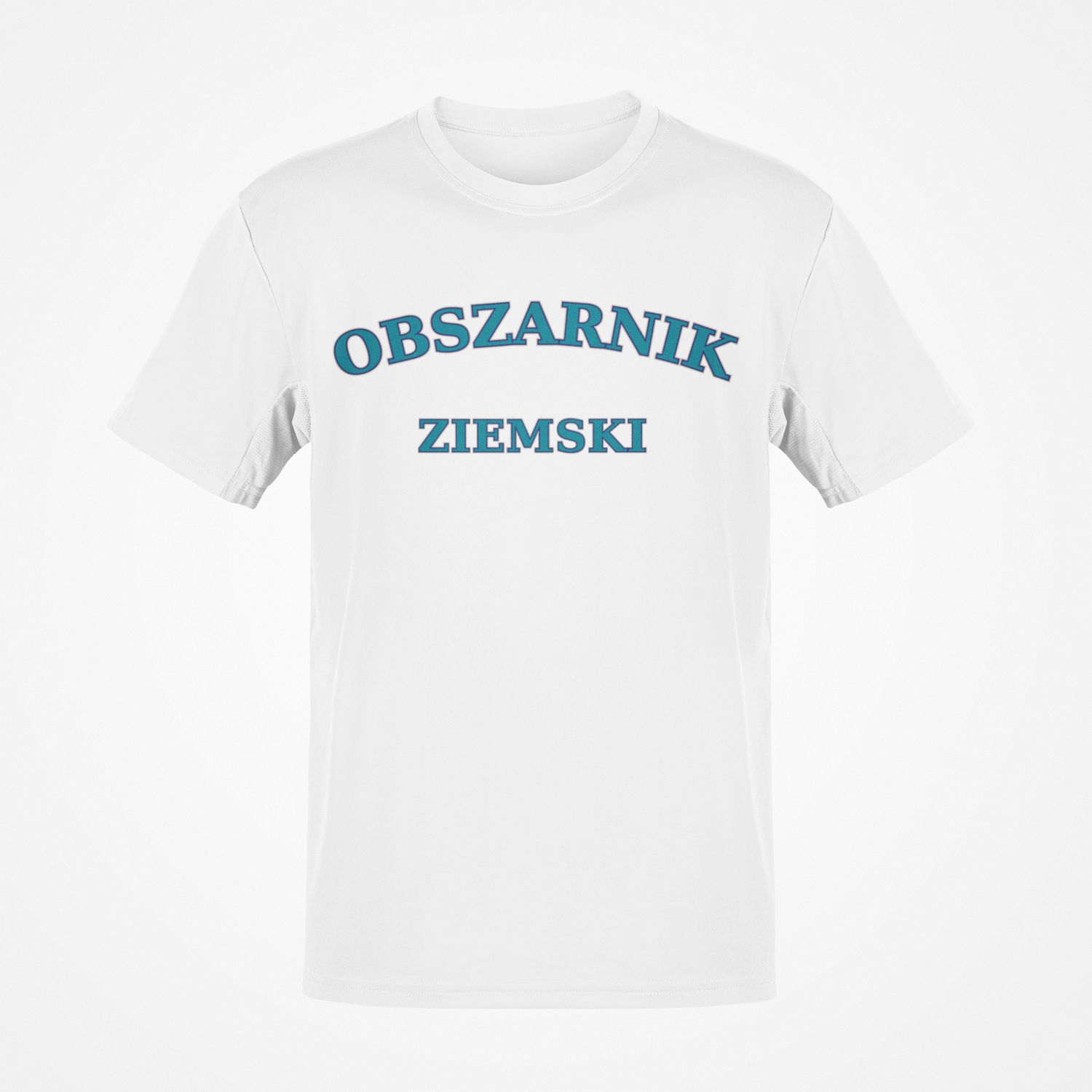 Duża koszulka męska Obszarnik ziemski biała big&amp;tall