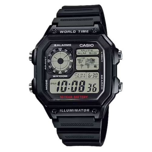 Casio AE1200WH-1AV Watch, COLOUR: Black